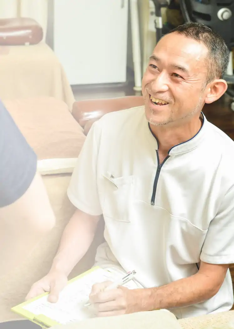 患者様とお話しする様子